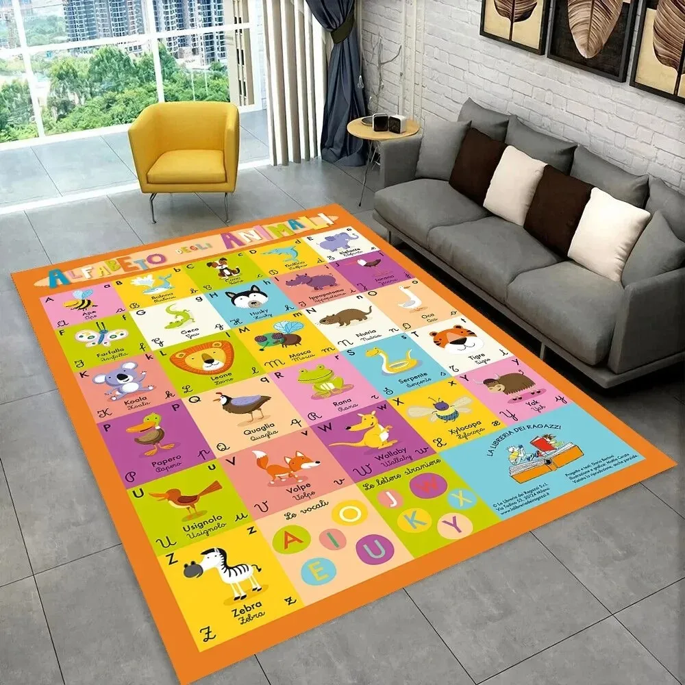 VIKAMA Children's Alphanumeric Puzzle Game Carpet, Anti-Slip Floor Mat for Kindergarten Play Room and Home Decor