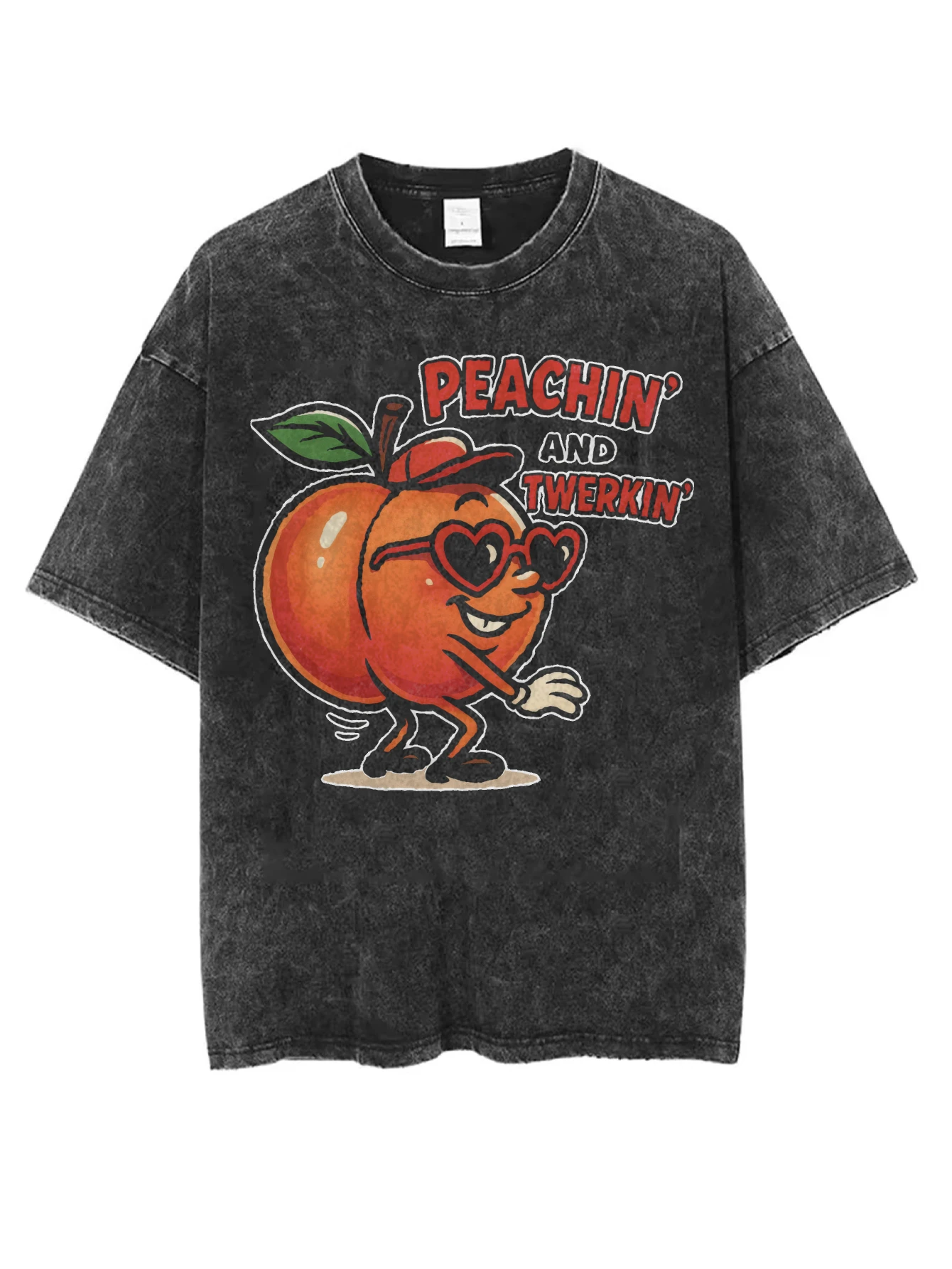 تي شيرت أسود مريح مغسول برقبة دائرية للنساء والرجال فضفاض مناسب برسومات الهالوين الأكثر مبيعًا طراز كاجوال شتوي