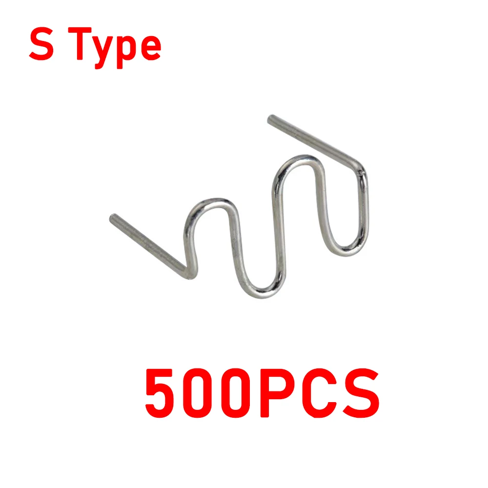 Plastic Welding Staples 1000/500/200/100Pcs 4 Types 0.8mm Welding Nails Plastic Welder Repair Nails Kit