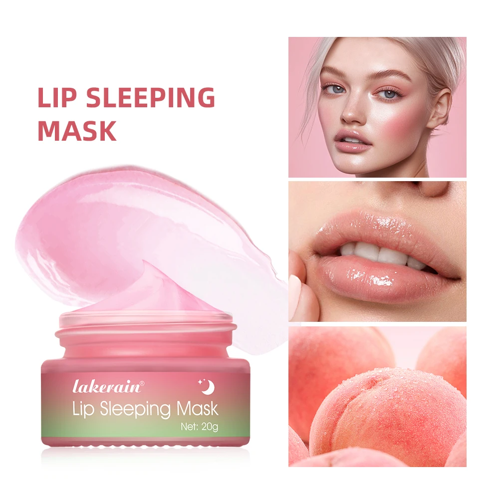 

Jelly Peach Lip Sleeping Mask Hydrated Strong Barrier Lip Repair Nourish Protect Volumizes Dry And Chapped Lips Care Products