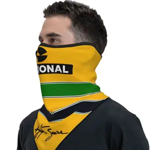 Ayrton Senna Motorcycle Facial Mask for Men, Balaclava Headwrap, Bandana, Cold Ice, New Arrival 8 Main Sales Ayrton Senna Helmet - №5