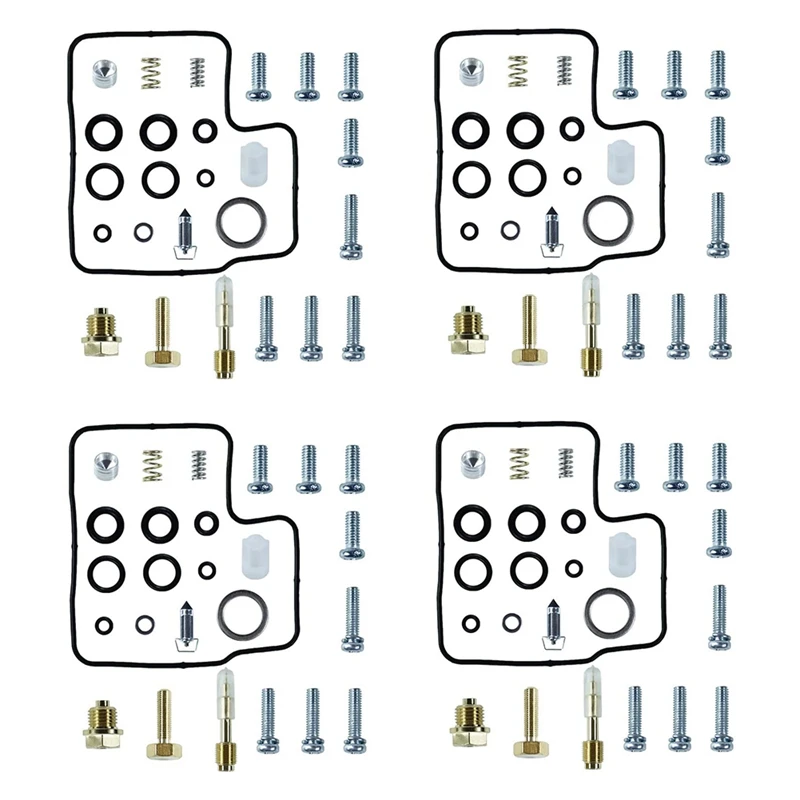 4 Pack Carburetor Rebuild Kits For Honda V45 Magna VF750C 1982-1983 And Honda V45 Sabre VF750S 1982-1983 Motocycle Carb