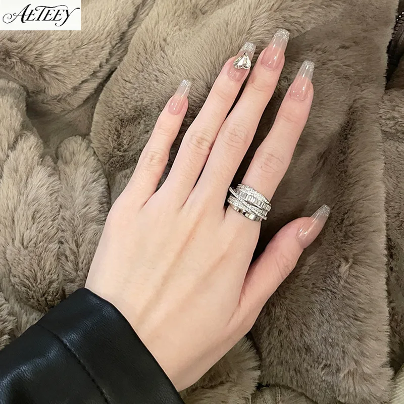 Stackable Adjustable Rings Niche High-end Anti-fade Trendy Women Stacking Finger Jewelry