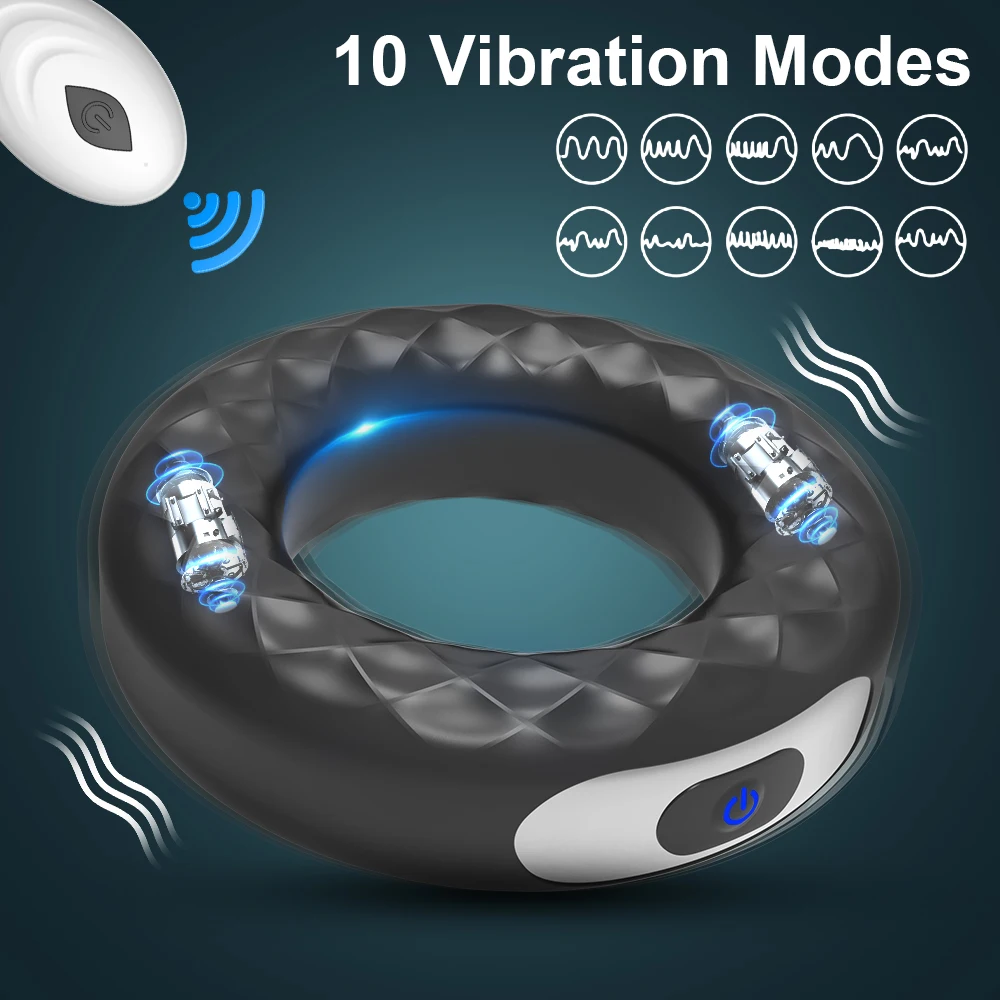 Remote Control Cock Ring Vibrator for Men Remote Control Penis Rings Delay Ejaculation Erection Masturbator Sex Toys for Male