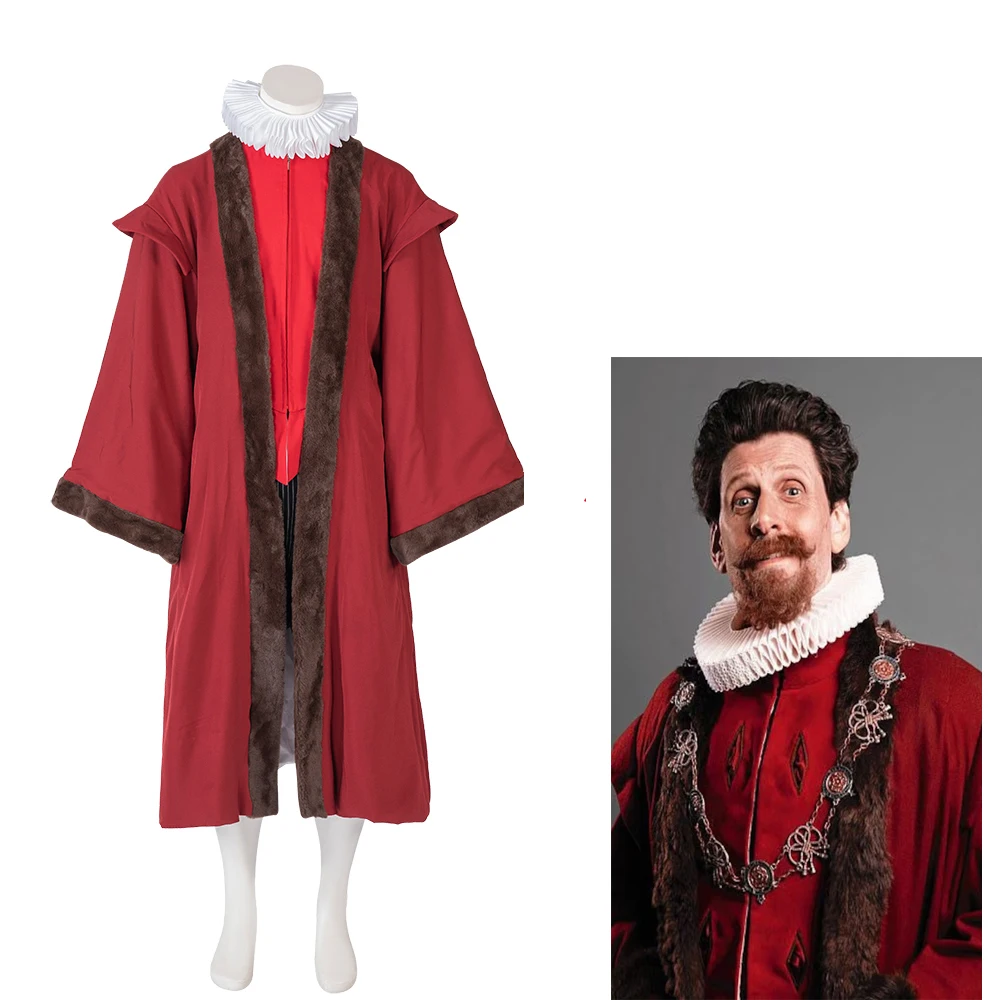 Ghosts Season3 Cosplay Sir Humphrey Bone Costume Men's Top and Shorts Jacket Halloween Carnival Catholic Tudor Outfits Full Set