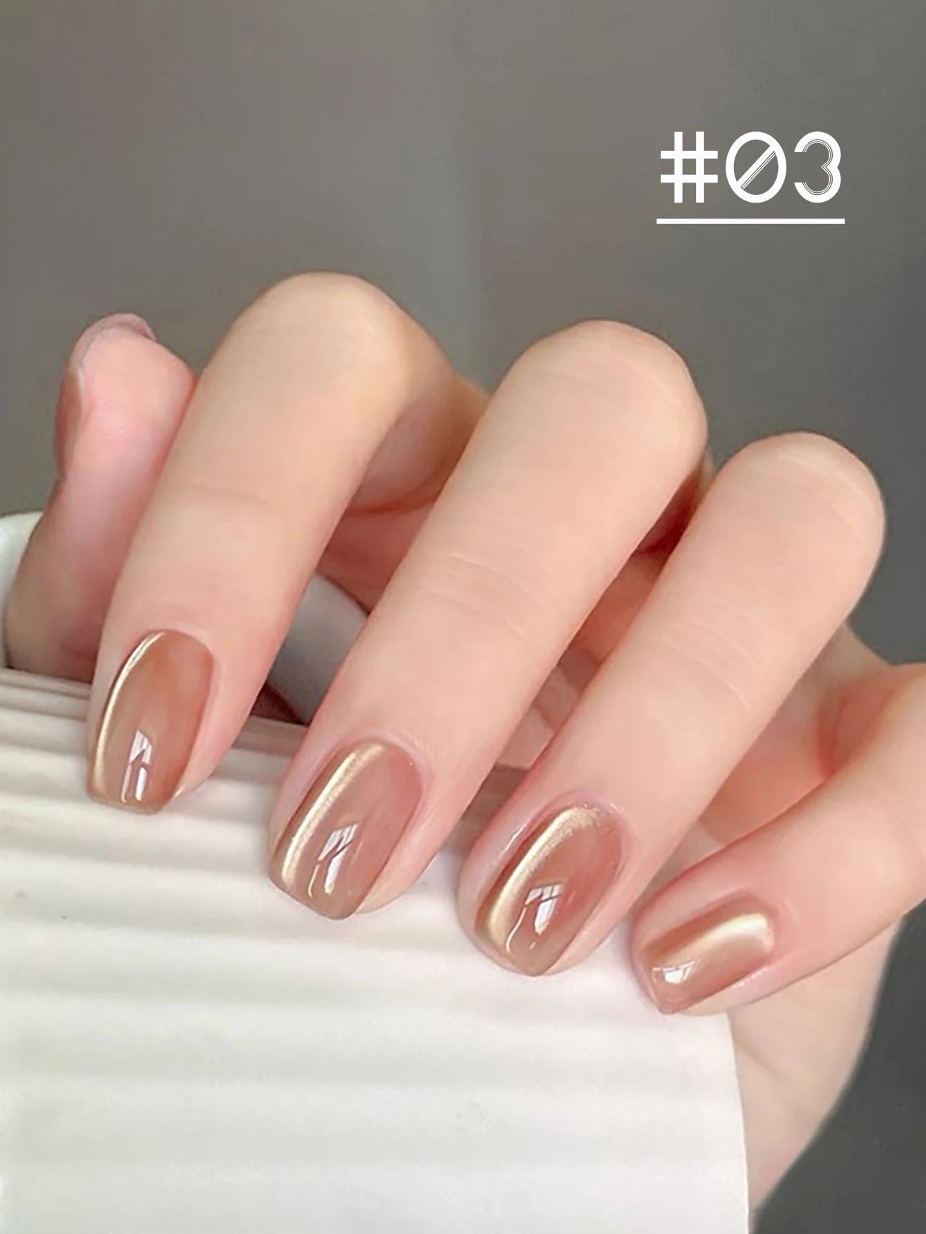 1-12 Uds PSK blanqueamiento marrón cálido Retro ojo de gato Gel esmalte de uñas nuevo estilo francés elegante Flash café marrón cuentas de vidrio arte de uñas