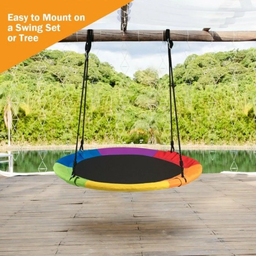 40 Inch Flying Saucer Tree Swing Outdoor Play for