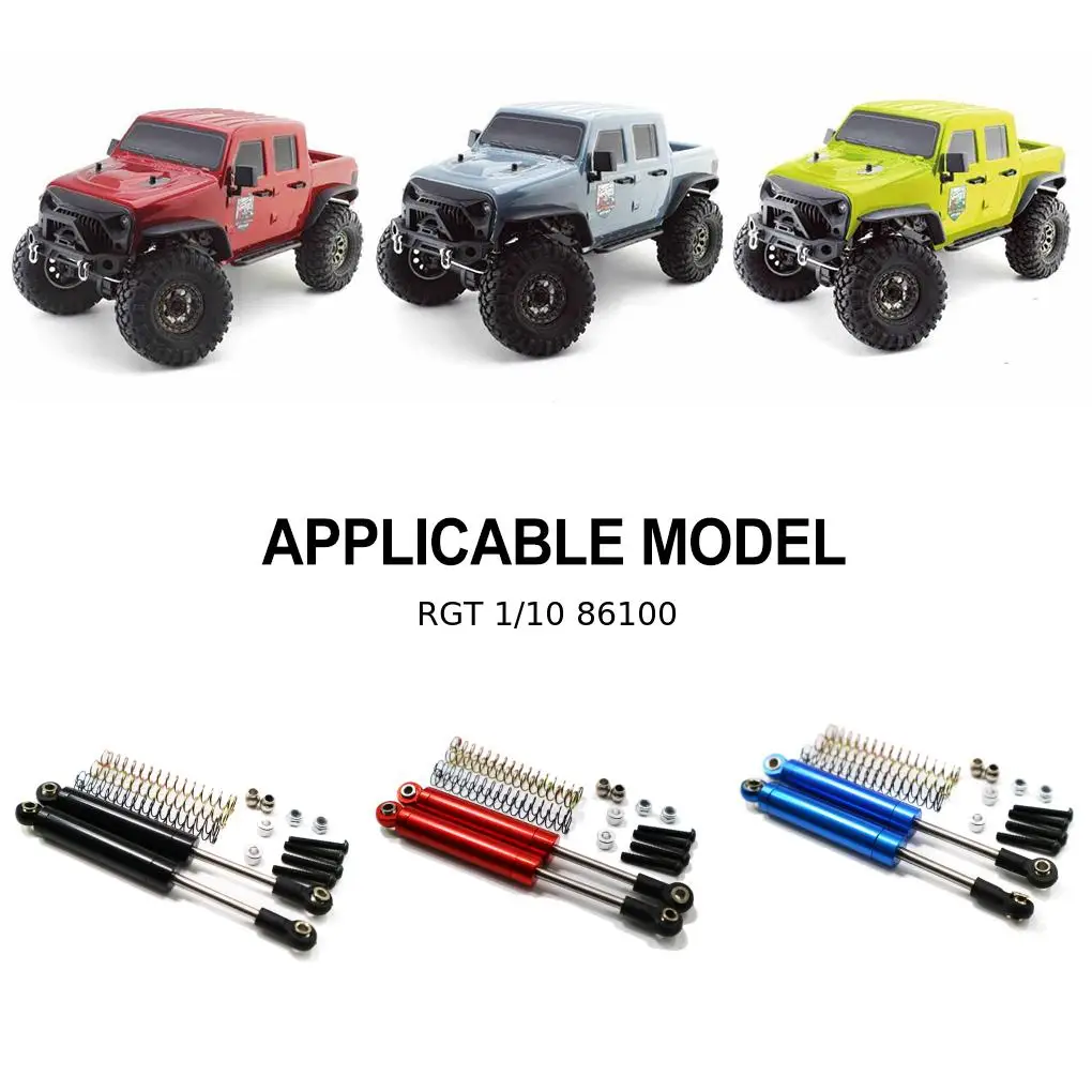 Amortisseur avant et arrière en alliage d'aluminium, résistant à l'usure, pour 1/10 RGT 86100 86100JC FTX5579 RC, pièce de voiture, accessoires de voiture RC noir
