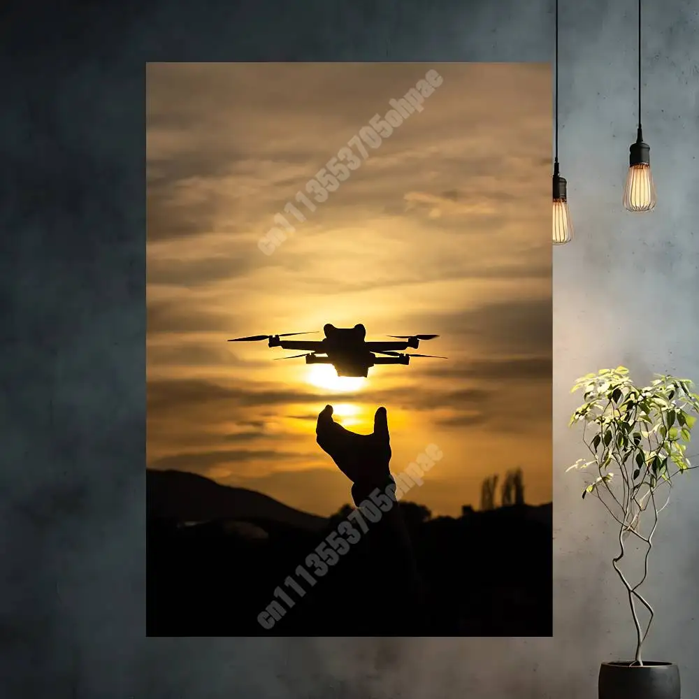 D-Dji Drone Pilot Geek Aesthetic Poster HD Gallery Prints Home Wall Art Creative Gift