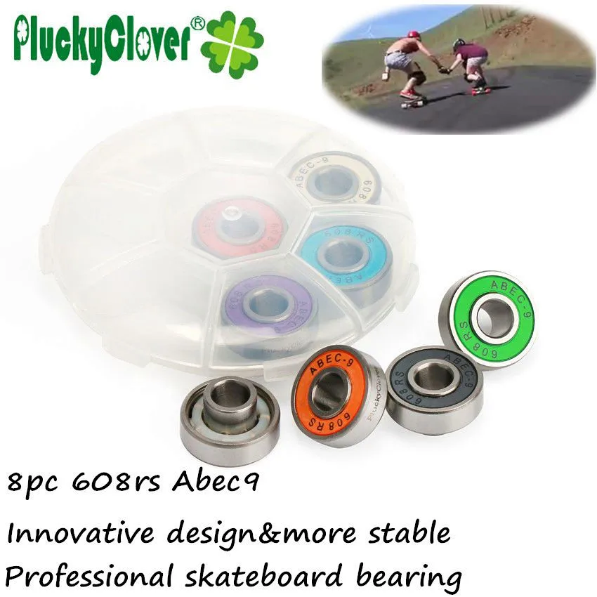 Skateboard Bearing 608rs Abec9 Integrated spacer Longboard Double Rocker Dance Fish Drift board Electric Skateboarding Bearing