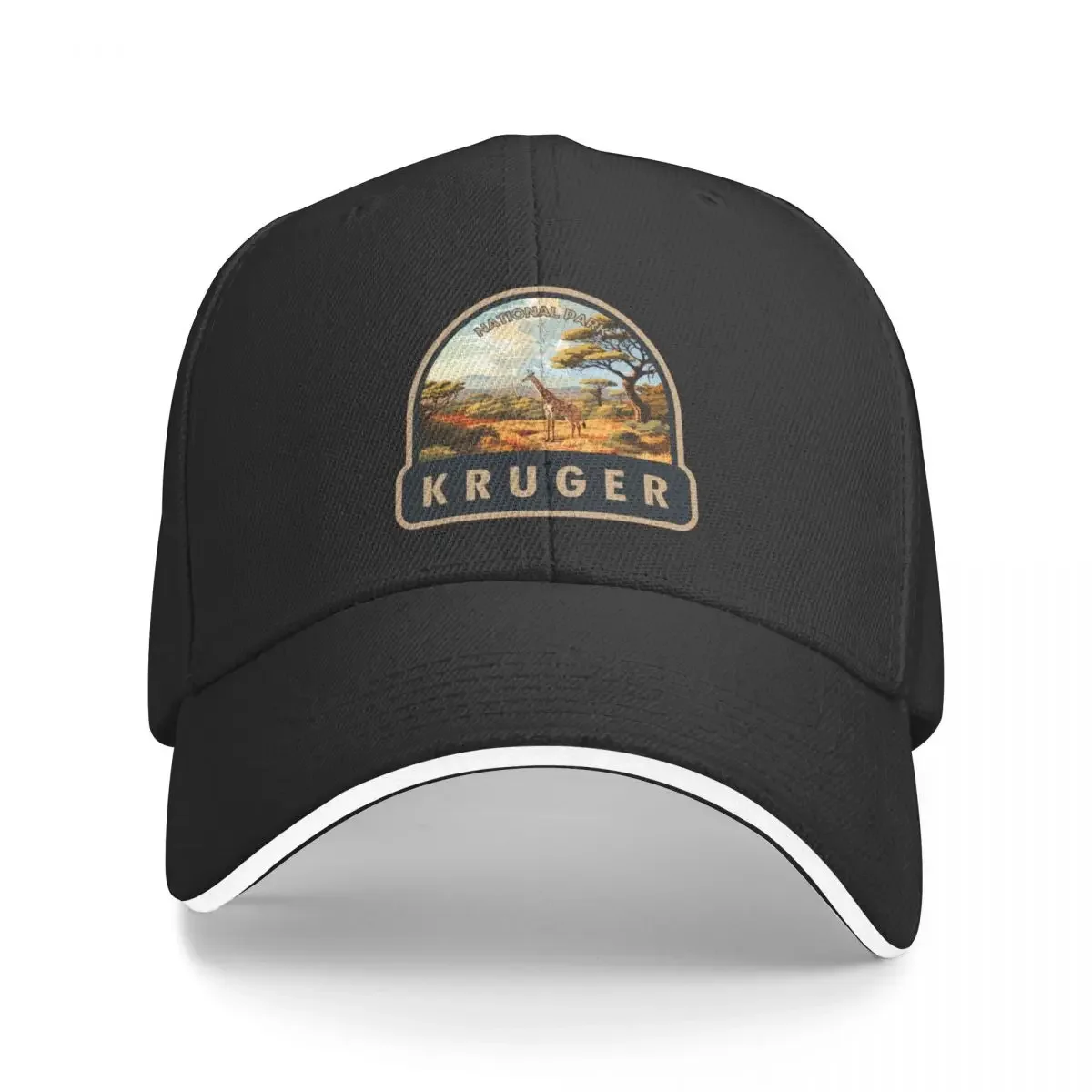 Kruger National Park South Africa Giraffe Travel Art Baseball Cap black Hat Man Luxury Male Women's