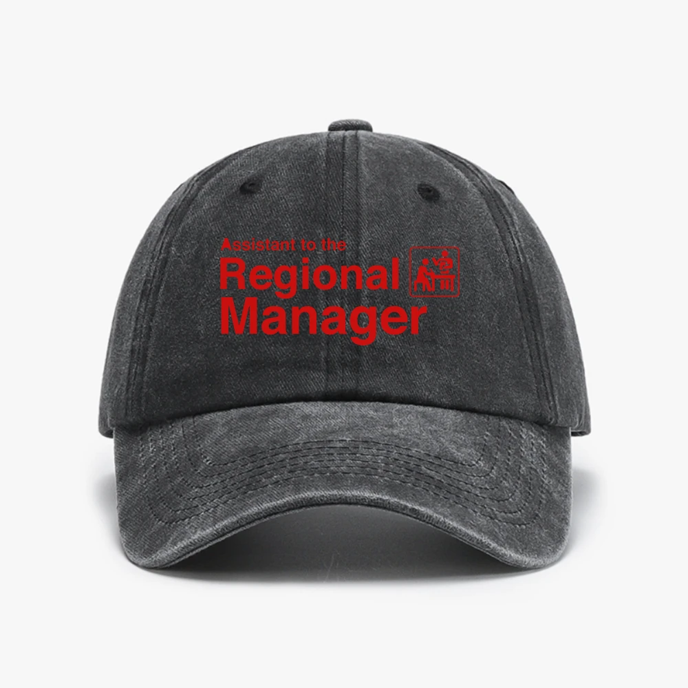 Funny Assistant To The Regional Manager Office Baseball Cap Adjustable Unisex Aesthetic Graphic women sunhat