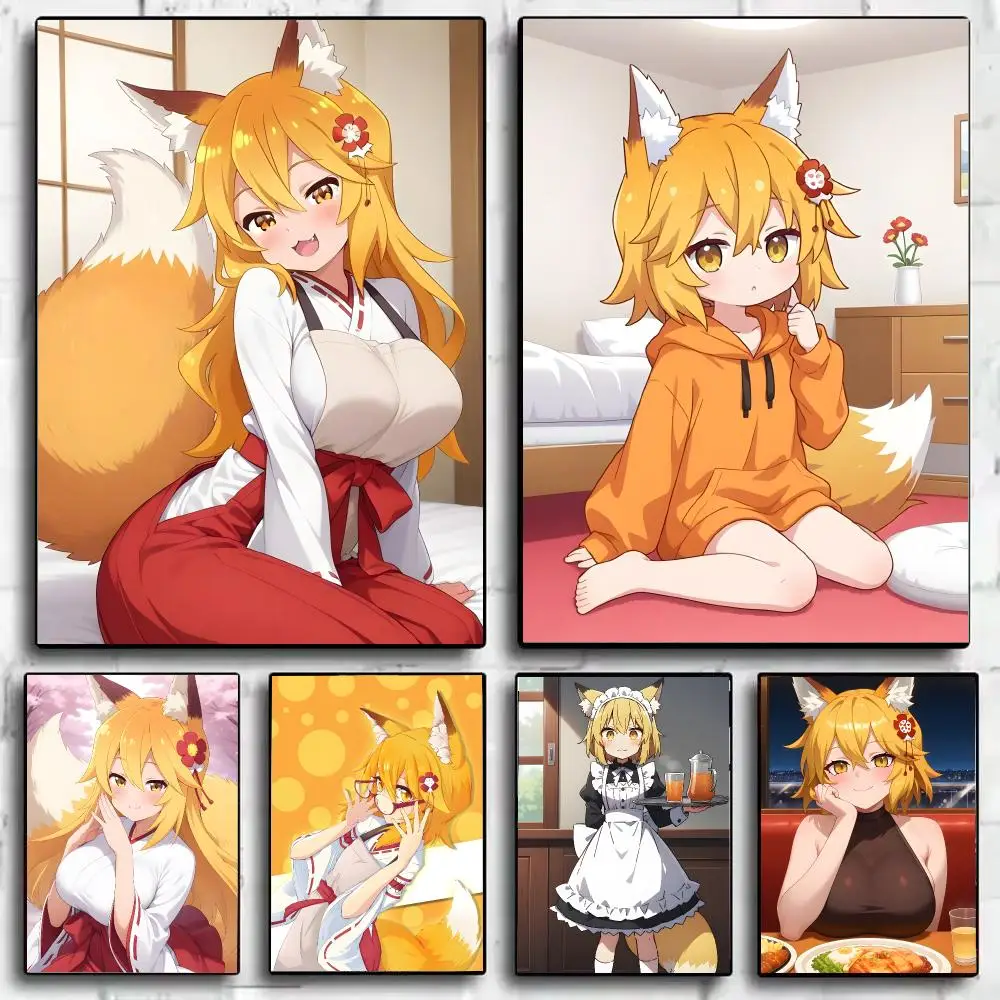 The Helpful Fox S-Senko San Poster Self Adhesive Wall Stickers Removable Room Decor Aesthetic Space Murals Fancy Gift