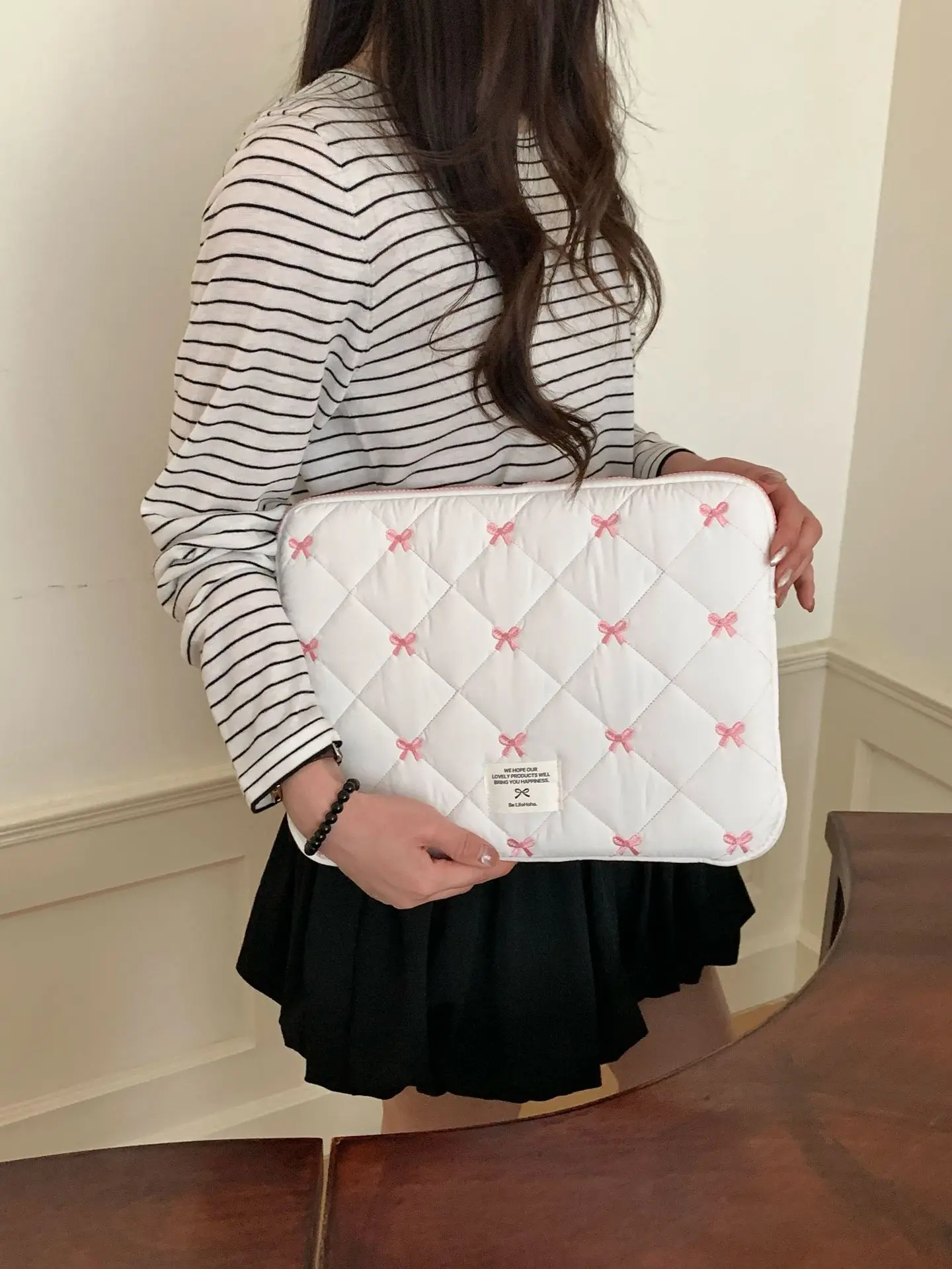 Bow Knot Tablet Sleeve Bag For IPad Pro 9.7 11inch Laptop Sleeve13.3 14 15 15.6 16 Inch For Macbook Samsung Huawei Tablet Pouch