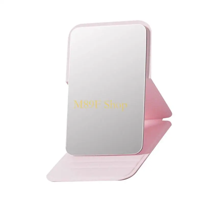 M89F Light Travel Mirror With PU Leather Case For Office Outdoor Makeup