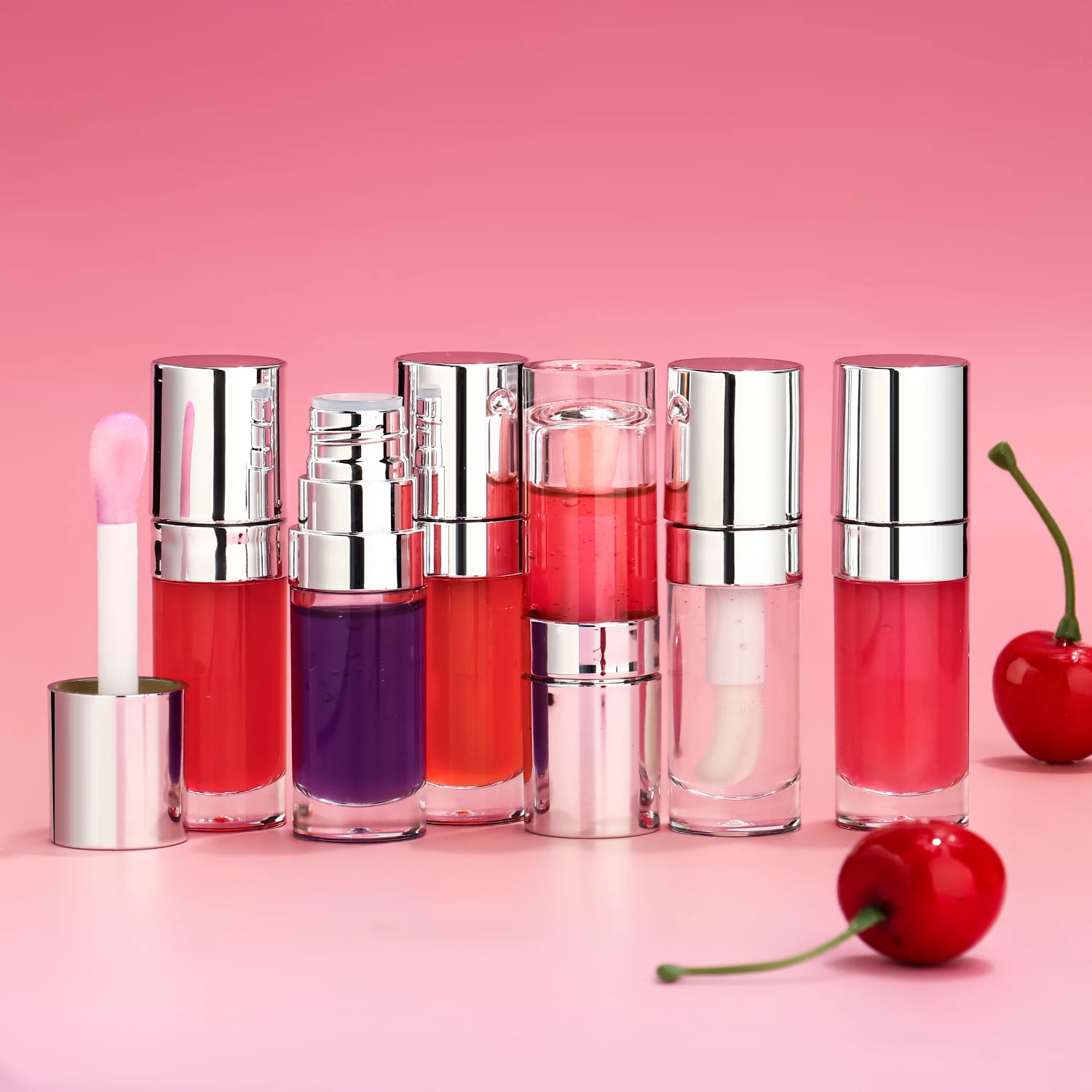 6 ml Private Label Lippenöl, individuelles Logo, 6 Farben, fruchtig duftender, feuchtigkeitsspendender Lipgloss, aufpolsterndes, üppiges Lippen-Make-up, vegane Schönheit