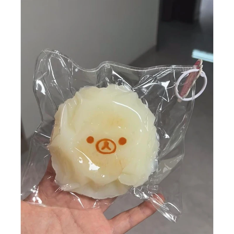 4 types handmade Squishy with BUTTER texture - Banana Carrot bear shaped to relieve stress - Food grade silicone S