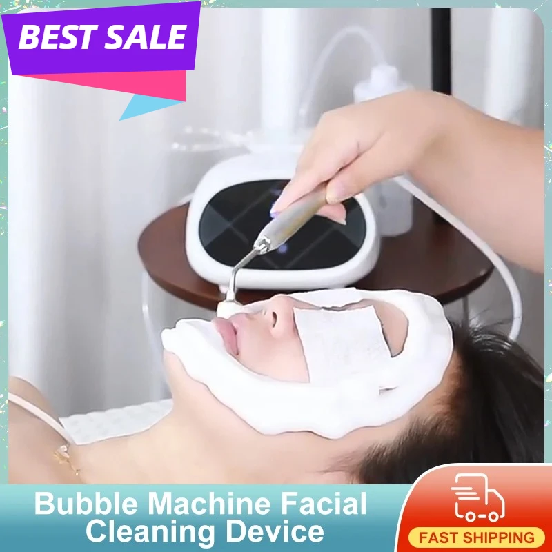 

New Professional Bubble Beauty Machine Facial Cleaning Device Dense Foam 3 Gears Speed Adjustment Brighter Skin