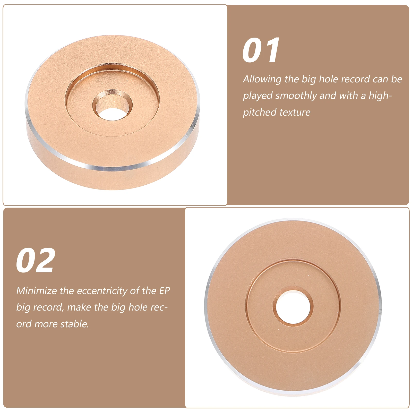 

Vinyl Record Adapter Disc 1200 Tornamesa for Records Turntable Solid Aluminum Accessories Adapters