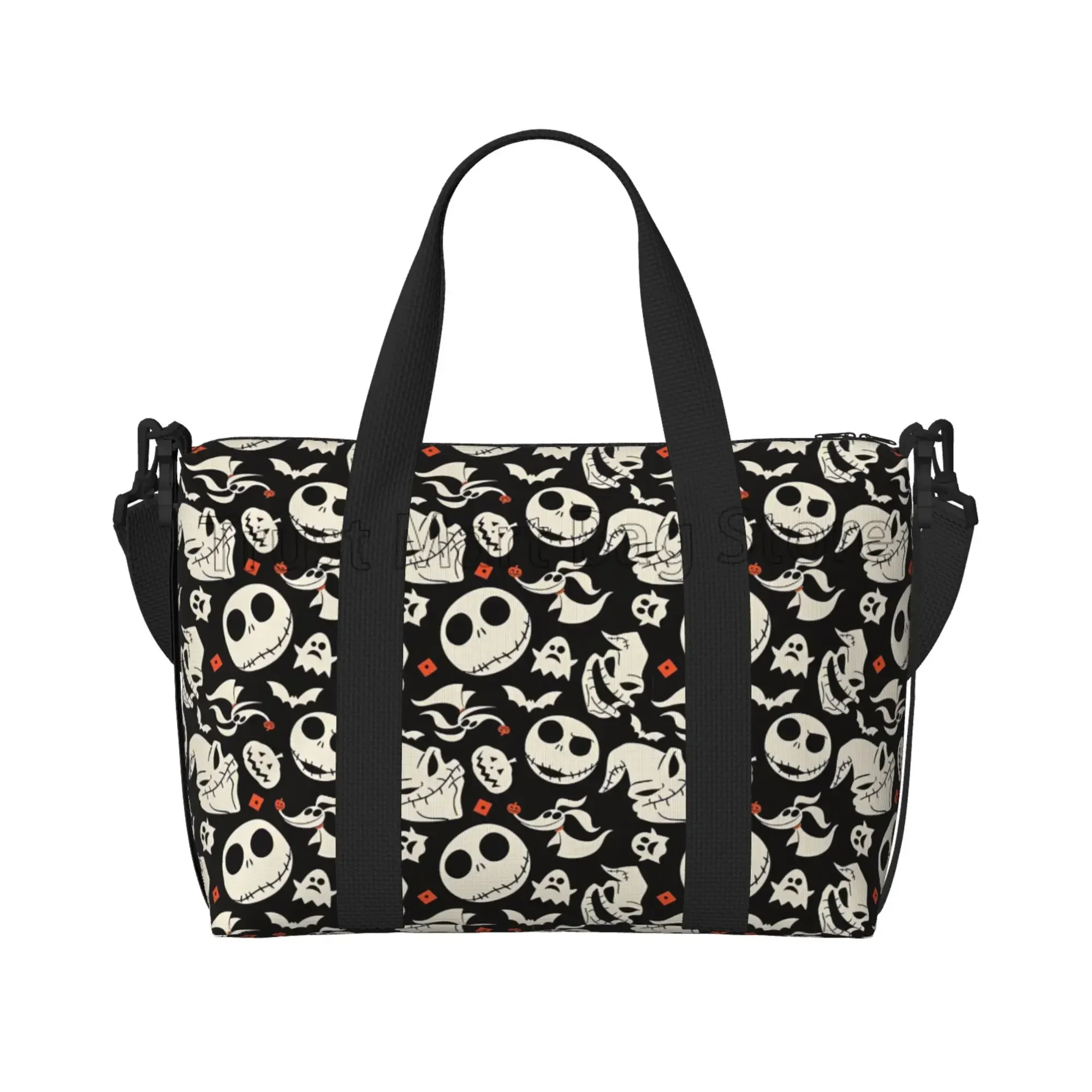 Saco de viagem leve para adolescentes, Saco Duffel Print Halloween Bats Devil, Weekender Overnight Bag for Gym, Yoga Sport, homens e mulheres