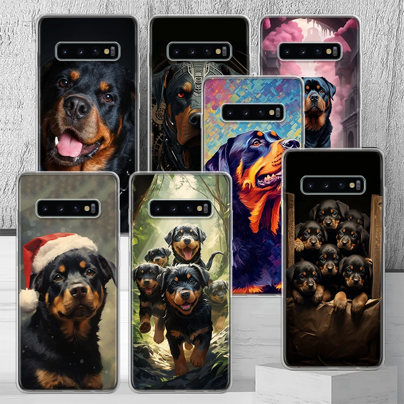 Rottweiler Dog Rottie Phone Case Shell For Samsung Galaxy S24 S23 S22 Ultra S21 Plus S20 FE S10 S10E S9 S8 + Cover Capa Funda