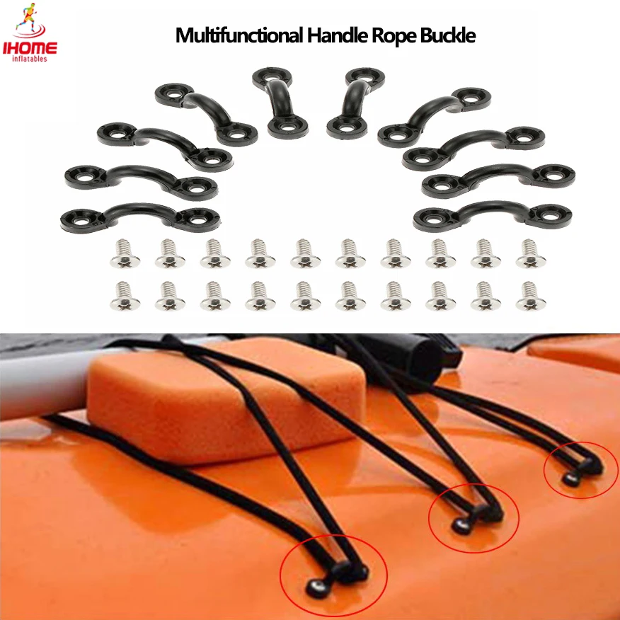 

Canoe Handle Rope Buckle Boat Deck Rope Buckle C-buckle Camelback Buckle Kayak Carrying Handle Buckle with Screws Boat Accessory