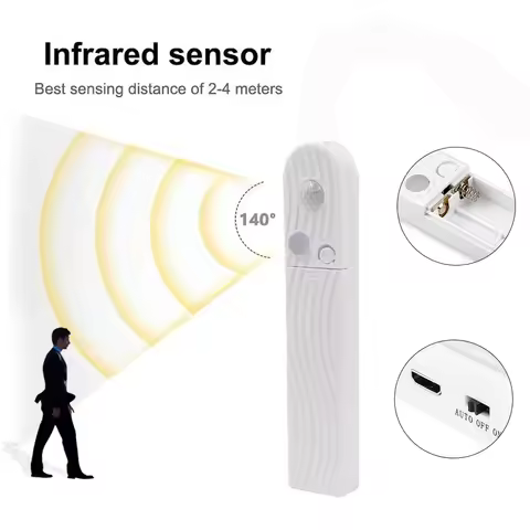 DC5V PIR Motion Sensor Battery Box with Switch New AAA Battery Holder Box Case Without Battery for 5V LED Strip Neon Light