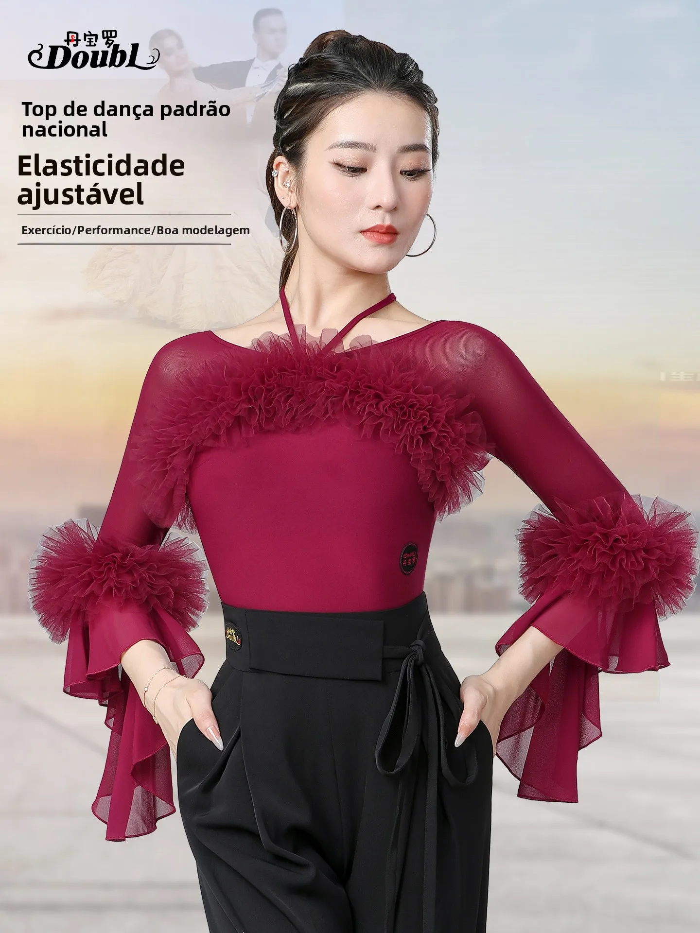 danbolo-abbigliamento-da-ballo-moderno-a-maniche-corte-con-schiena-scavata-per-due-persone-traspirante-e-fortemente-ventilato