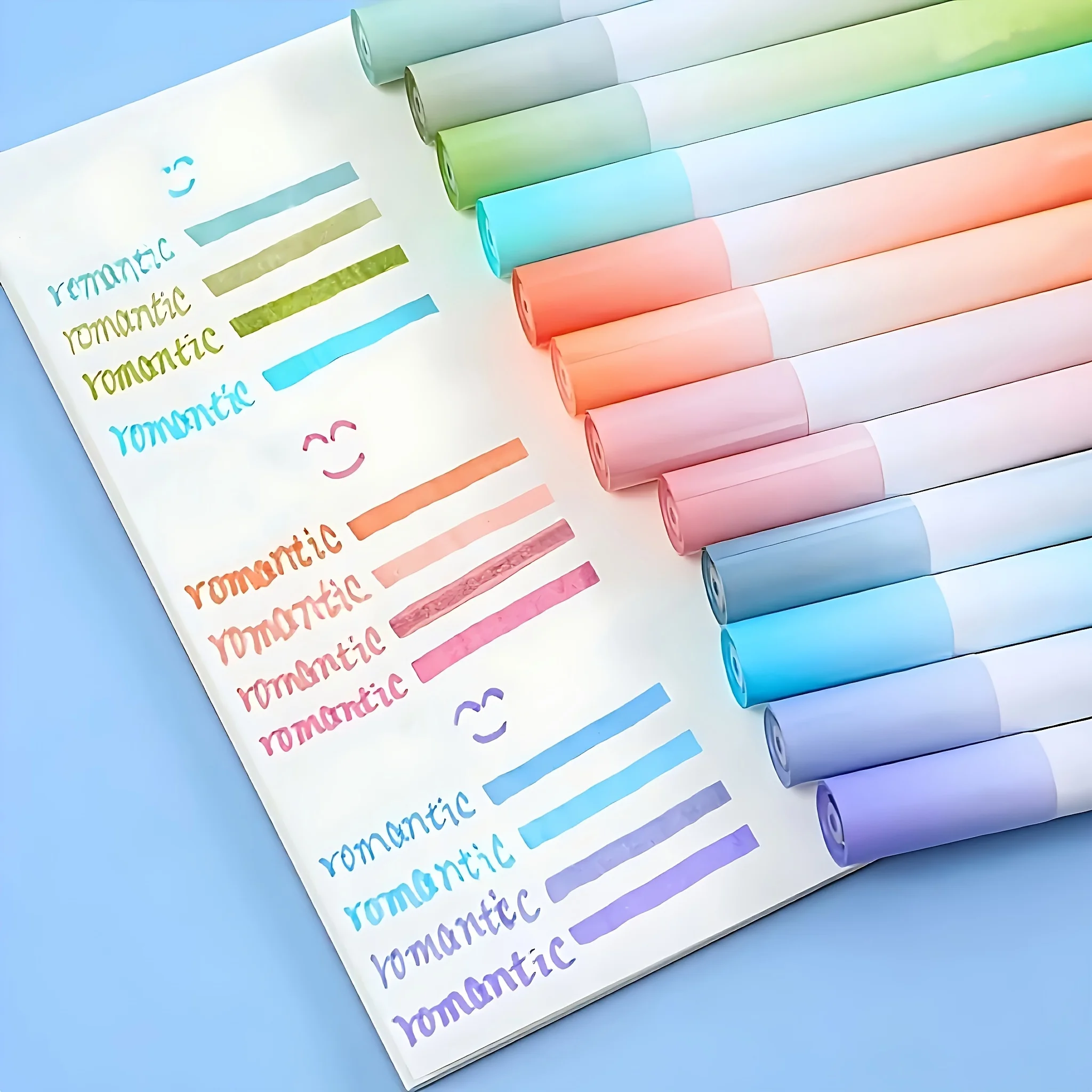 12 قلمًا موراندي في مجموعة واسعة من الألوان للملاحظات والرسومات والمجلات على السبورة البيضاء المكتبية والتقويمات