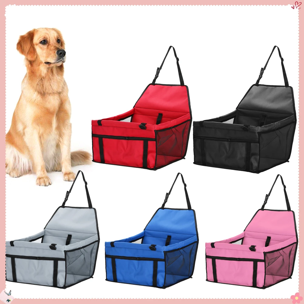 

Pet Travel Carrier with Safety Strap Car Booster Seat Breathable Foldable Soft Washable Cat Travel Bag Cat and Dog Supplies