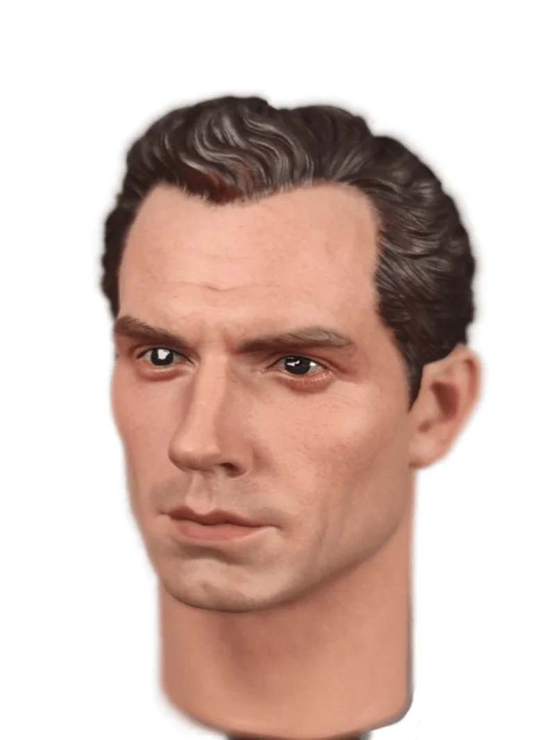 1/6 Ratio D Custom Henry Cavell Male Head Model PVC  Long Neck Suitable 12Inch Action Figure Body Doll