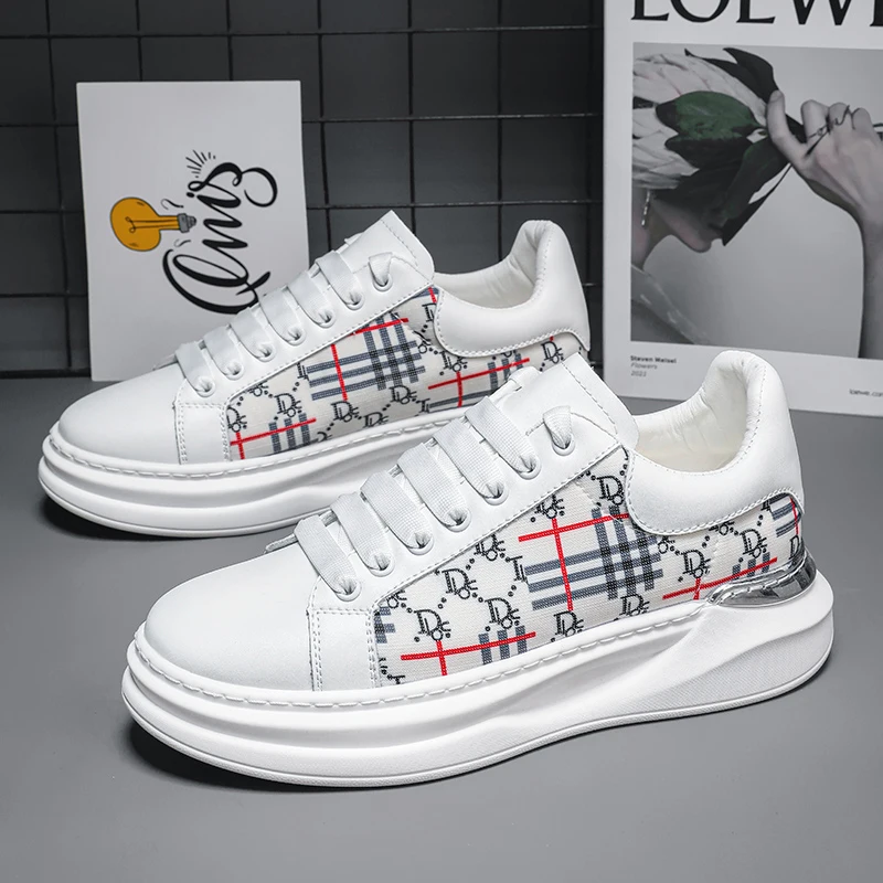 أحذية رياضية رجالية من الجلد الطبيعي أحذية كاجوال قابلة للتنفس خفيفة مضادة للانزلاق أحذية بدون كعب للمشي على طراز الأكاديمية أحذية تنيس ماسكولينو #5