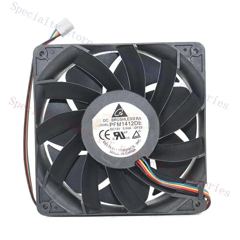 AAA+ Original Delta pfm1412de 14038 14cm 5.04a 12V 4-wire violent large air volume cooling fan
