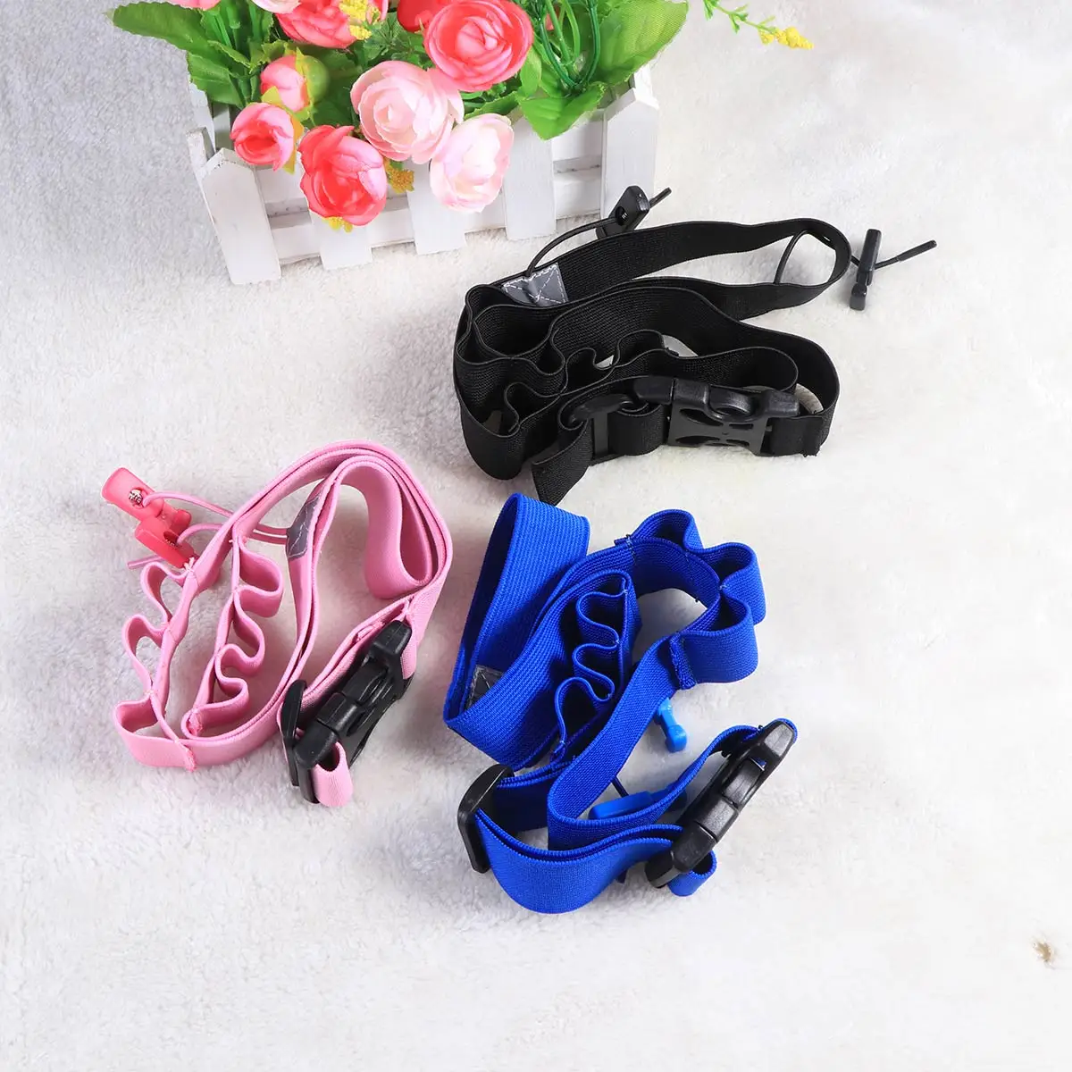 

Adjustable Running For Race Number Cycling Sports Waist Belt With Clip Multi-Function Fitness Hiking Belt Black