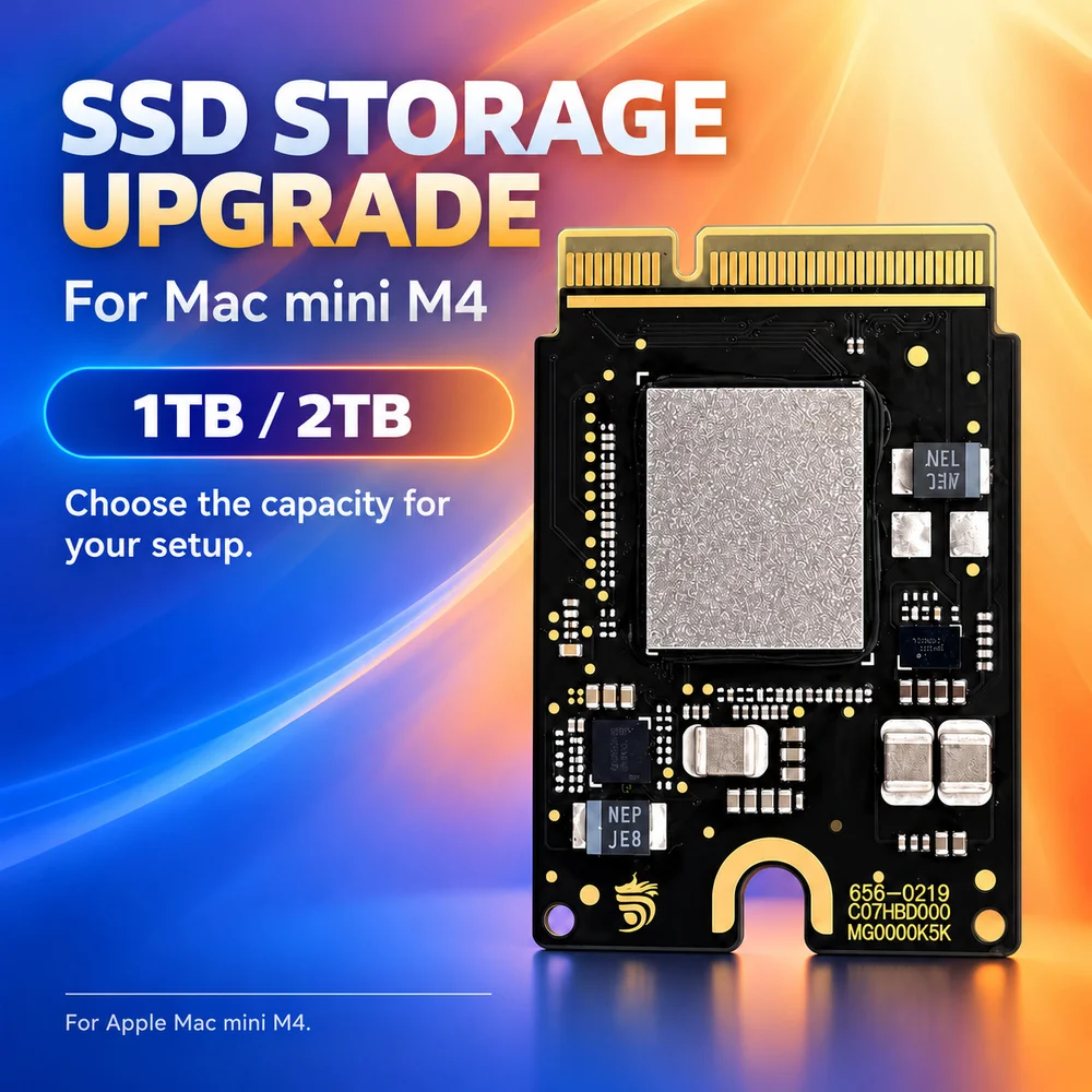 Mac mini M4 (2024) SSD Module, High Speed NVMe Solid State Drive 1TB 2TB Internal Storage Upgrade Replacement for Mac mini M4