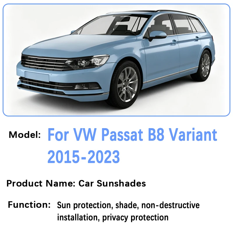 For Volkswagen VW Passat B8 Variant Accessories 2019 2014~2023 Car Mesh Sunshade Side Window Sun Visors Magnetic Protect Privacy view 2