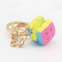 Yong Jun Pillowed Mini 3x3x3 Magic Puzzle Cube Keychain 2cm,3.5cm,4.5cm Professional 3x3 Cubing Speeding Educational Toys