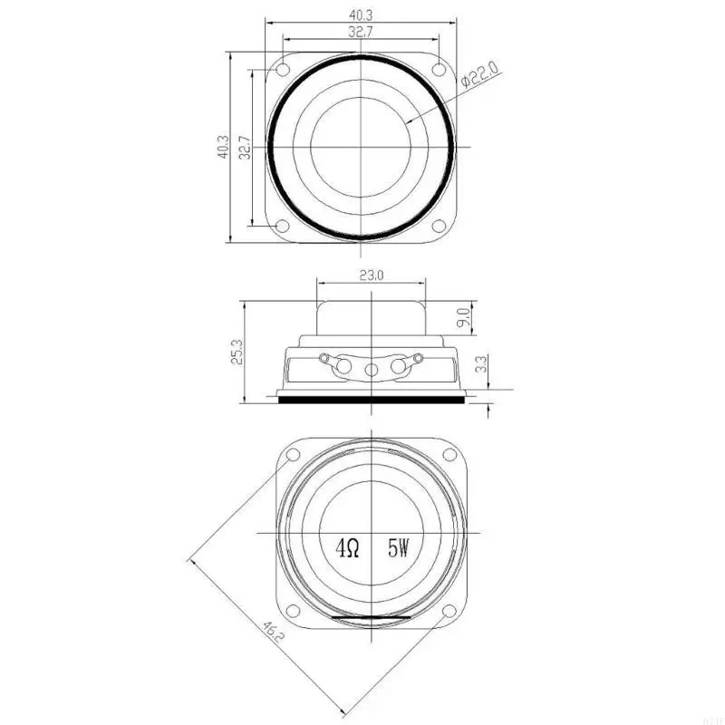 Substituição H7JF Alto -falante magnético interno 40 mm 5W 4OHM Speaker para projetos domésticos
