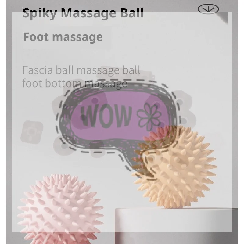 Foot Massage Ball With Spikes Pilates For Feet Yoga Sports Fitness Muscle Relaxation Massage Ball Plantar Fasciitis Therapy Ball
