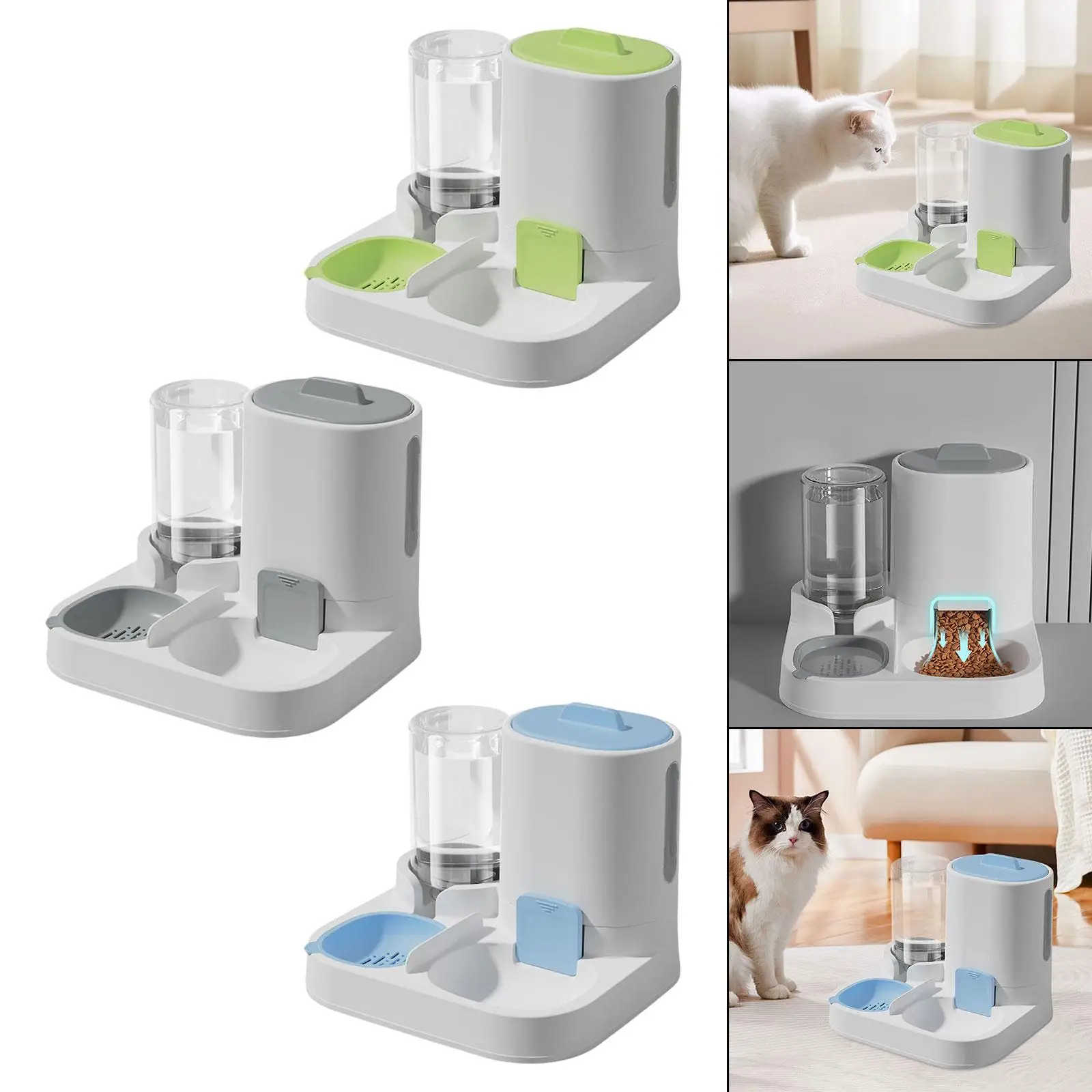 Automatic Pet Feeder Waterer Pet Bowl Compact Removable Pet Supplies Convenient