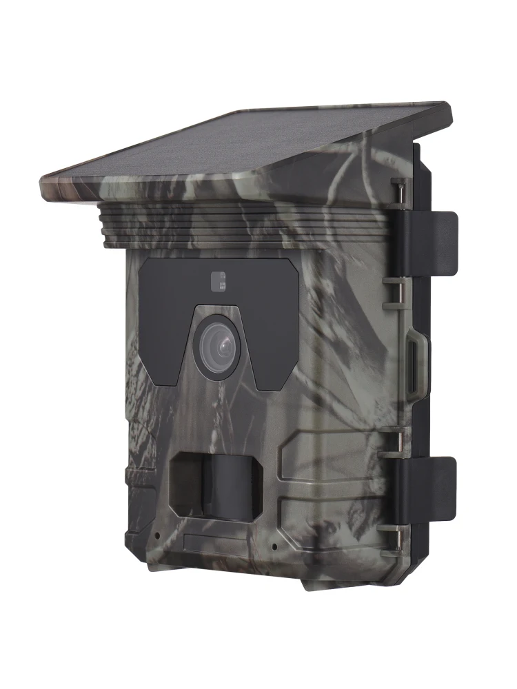 Solar Powered Night Vision Trail Camera 50MP 4K Hunting Cameras 0.3s Trigger Time Trail Camera for Hunting Trail Bird Hunting