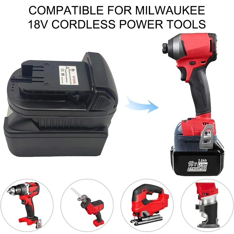 Neue MT20ML Batterie Adapter Konverter Für Makita 18V Li-Ion Batterie Zu für Milwaukee 18V Lithium-Batterie Cordless Power werkzeug Verwenden