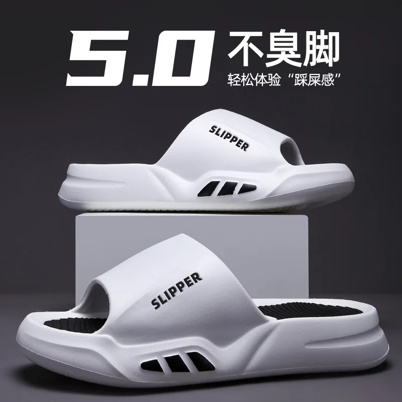 

Мужские летние тапочки 2026: новые, для дома и ванной, нескользящие, большие размеры, спортивные сандалии на толстой подошве