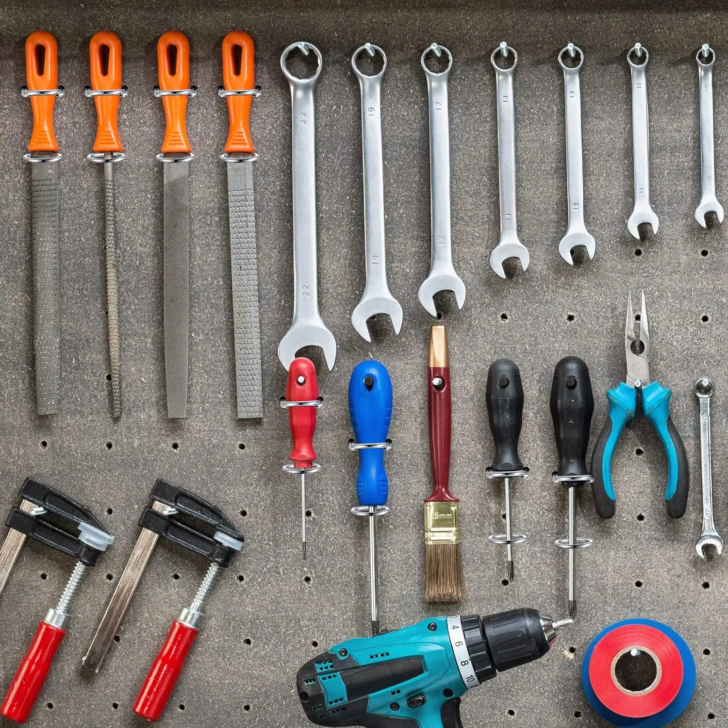 10 قطعة حامل مفك متعدد حلقات أداة أصحاب أداة منظم رفوف ملحقات Pegboard
