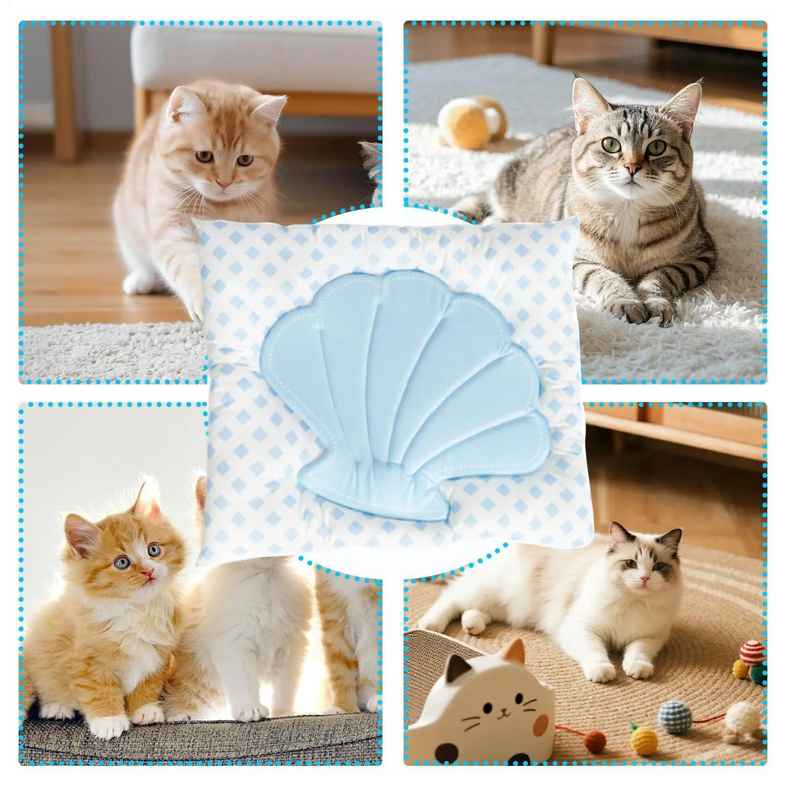

Cooling Pad For Dog Shell Shape Comfortable Play Pad Summer Sleeping Mat For Pets Puppy Rabbits Animal Summer Outdoor Outside