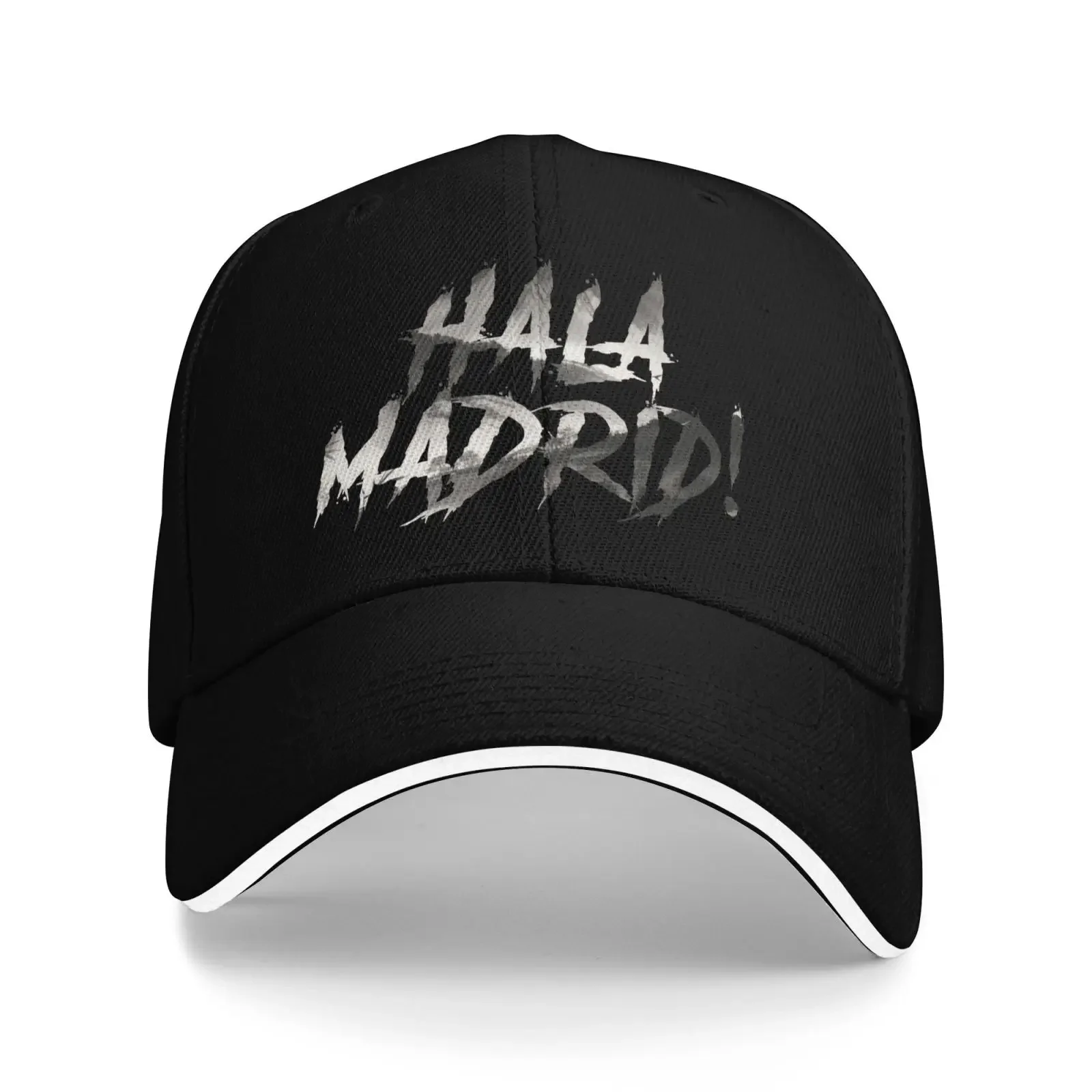 Gorra de béisbol con estampado de Hala Madrid, sombrero de caballero, sombreros divertidos, gorra para el sol, gorra de béisbol ajustable de Anime para hombre y mujer, gorras de Golf