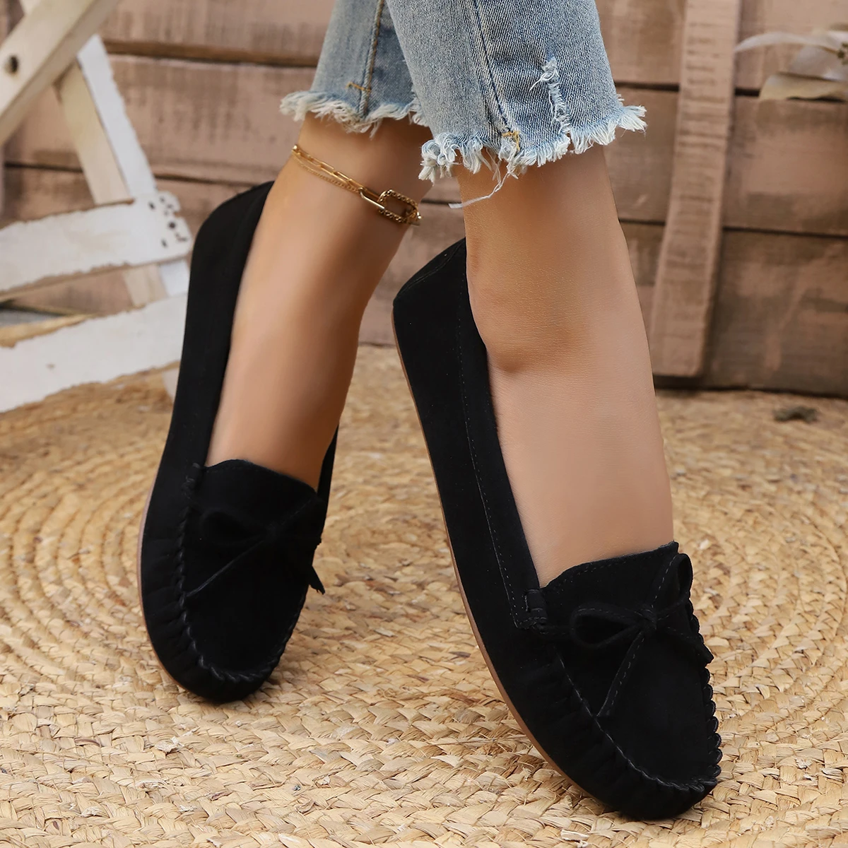 الربيع والخريف أنيقة جولة اصبع القدم مثير منخفضة الكعب عارضة الأحذية المألوف أفضل بيع جديد مريح زائد حجم الأحذية النسائية #3