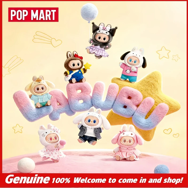 

New POP MART Labubu Sanrio Vinyl Plush Blind Box Hello Kitty Kuromi Trendy Stuffed Collectible Toy Gift For Anime Toy Collectors