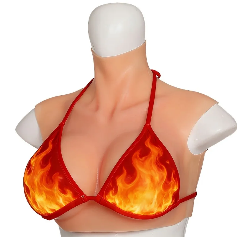 Realistic Silicone Breast Forms Compatible for Role-Play & Crossdressing - CDEG Cup Enhancers, Hand-Washable Breast Prosthesis.