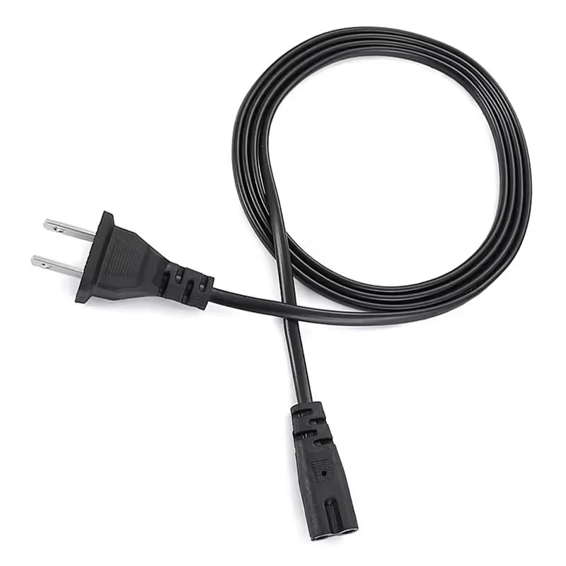US EU Plug Cable AC Power 2 Pin Extension Cord 80CM For Electric Lunch Box Printer Radio Speaker PS4 LED Light Replace Wire